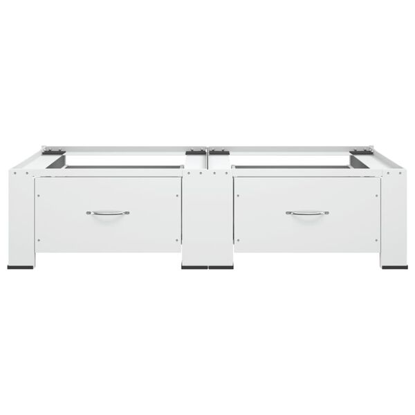 vidaXL Doppel-Untergestell f&uuml;r Waschmaschine und Trockner Wei&szlig;