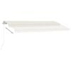 vidaXL Markise Manuell Einziehbar mit LED 400x350 cm Creme