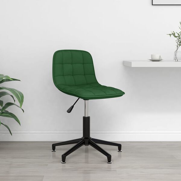 vidaXL Esszimmerstuhl Drehbar Dunkelgr&uuml;n Samt