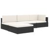 vidaXL Modular-Sofa-Mittelteil 1 Stk. + Auflagen Poly Rattan Braun