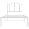 vidaXL Bettgestell mit Kopfteil Metall Weiß 90x190 cm