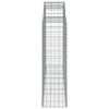 vidaXL Gabionen mit Hochbogen 2 Stk. 200x50x140/160cm Verzinktes Eisen