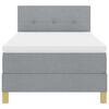 vidaXL Boxspringbett mit Matratze Hellgrau 90 x 190 cm Stoff