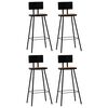 vidaXL Barhocker 4 Stk. Massives Altholz