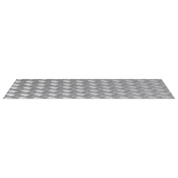 vidaXL Treppe Tritt Rechtwinklig 4 pcs Silber 100 x 50 cm Aluminium