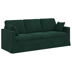 vidaXL Sofa Dunkelgr&uuml;n 198 x 78 x 80 cm Samt