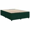 vidaXL Boxspringbett mit Matratze Dunkelgr&uuml;n 140x200 cm Samt
