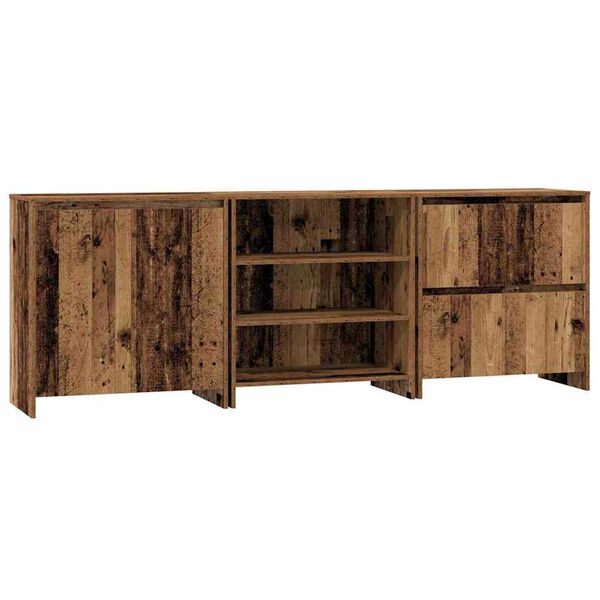 vidaXL Sideboard 3 pcs Altholz 70 x 41 x 75 cm Holzwerkstoff
