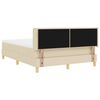 vidaXL Boxspringbett mit Matratze Creme 140 x 190 cm Stoff