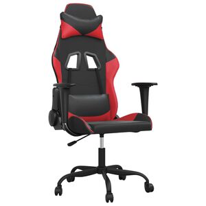 vidaXL Gaming-Stuhl Schwarz und Rot Kunstleder