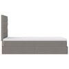 vidaXL Ottoman-Bett mit Matratze & LEDs Taupe 80x200 cm Stoff