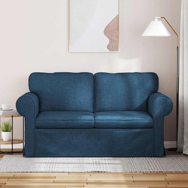 vidaXL Sofa Blau Gesamtabmessungen: 155 x 82 x 80 cm (B x T x H) Samt