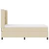 vidaXL Boxspringbett mit Matratze Creme 200 x 100 cm Stoff
