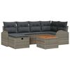 vidaXL Gartensofa-set 7 stk. Grau Poly Rattan