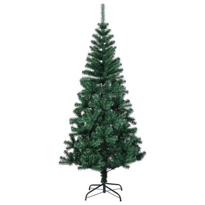 vidaXL Künstlicher Weihnachtsbaum Schillernde Spitzen Grün 180 cm PVC