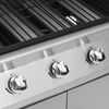 vidaXL Gasgrill 4+1 Flammen Schwarz und Silbern Stahl & Edelstahl