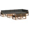 vidaXL Outdoor-Sofagarnitur mit Kissen 9 pcs Natur und Anthrazit