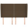 vidaXL Kopfteil mit Ohren Dunkelbraun 147x23x118/128 cm Stoff