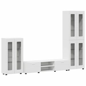 vidaXL TV-Schrankset FLORIN 3 stk. 150 x 39 x 30 cm Wei&szlig; Holzwerkstoff