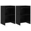 vidaXL Nachttische 2 pcs Schwarze Eiche 40 x 30 x 60 cm Holzwerkstoff