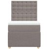 vidaXL Boxspringbett mit Matratze Taupe 100x200 cm Stoff