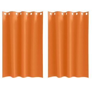 vidaXL Verdunkelungs-Vorh&auml;nge mit Ringen 2 pcs Helles Orange