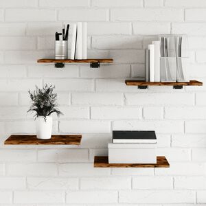 vidaXL Wandregale 4 Stk. R&auml;uchereiche 40x30x1,5 cm Holzwerkstoff
