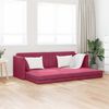 vidaXL Boden-Sofa-Bett 200cm Weinrot Samt