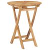 vidaXL Gartentisch Klappbar &Oslash; 60 cm Massivholz Teak