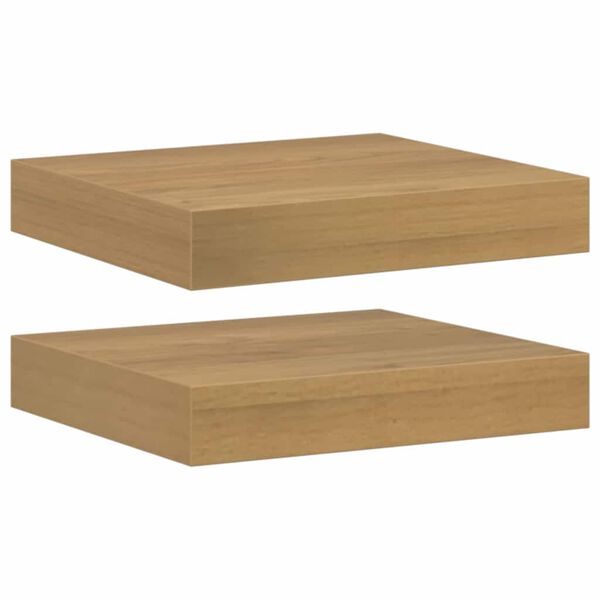 vidaXL Wandregal 2 pcs Braun 23 x 23,5 x 4 cm Holzwerkstoff
