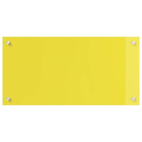 vidaXL K&uuml;chenr&uuml;ckwand Gelb 80 x 40 x 0,6 cm Geh&auml;rtetes Glas
