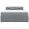 vidaXL Boxspringbett mit Matratze Hellgrau 180x200 cm Stoff