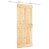 vidaXL Schiebet&uuml;r 85 x 210 cm Massivkiefer (Unbehandelt)