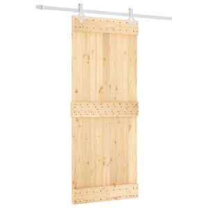 vidaXL Schiebet&uuml;r 85 x 210 cm Massivkiefer (Unbehandelt)