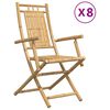 vidaXL Klappst&uuml;hle, 8 St&uuml;ck, 53 x 66 x 99 cm, Bambus