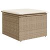 vidaXL 6-tlg. Garten-Sofagarnitur mit Kissen Beige Poly Rattan