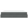 vidaXL Bettgestell mit Matratze mit Matratze 2 pcs Dunkelgrau Stoff