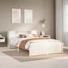 vidaXL Massivholzbett mit Regal ohne Matratze Wei&szlig; 140x190 cm Kiefer