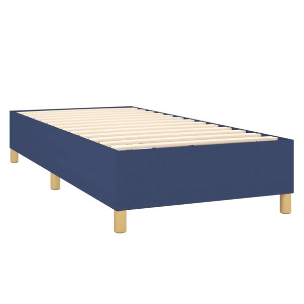 vidaXL Boxspringbettgestell Blau 90x200 cm Stoff