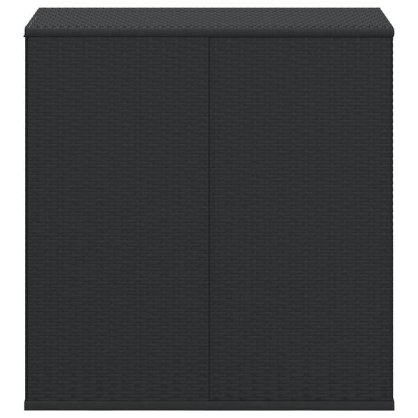 vidaXL Garten-Kissenbox PE Rattan 100x49x103,5 cm Schwarz