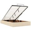 vidaXL Ottomane Bett mit Matratze & LEDs Creme 120x190 cm Stoff