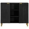 vidaXL Sideboard Schwarz 90x35x75 cm Holzwerkstoff
