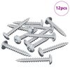 vidaXL Holzschraube 12 pcs Silber M4 x 28 mm Eisen