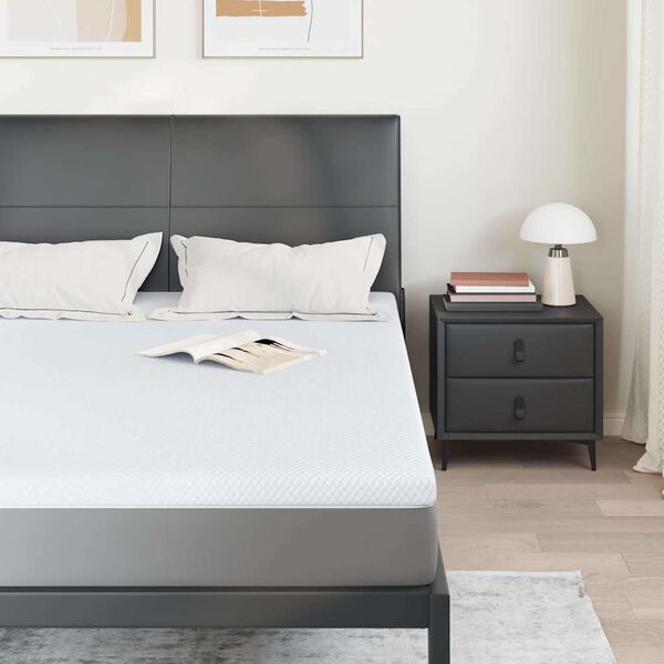 vidaXL Matratzenauflage Wei&szlig; 140 x 200 cm Jacquard Stoff