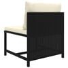 vidaXL 7-tlg. Garten-Lounge-Set mit Kissen Poly Rattan Schwarz