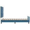 vidaXL Boxspringbett mit Kopfteil Dunkelblau 90 x 200 cm Samt