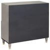 vidaXL Sideboard Grau und Gold 80 x 33 x 75 cm Massivholz Mango