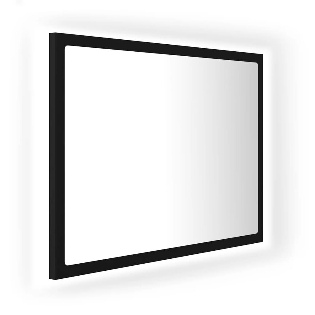 vidaXL LED-Badspiegel Schwarz 80x8,5x37 cm Wohnen & Einrichten Wohnaccessoires Spiegel Badspiegel 