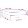vidaXL Boxspringbett mit Matratze Creme 120x190 cm Stoff
