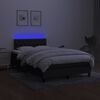 vidaXL Boxspringbett mit Matratze & LED Schwarz 120x190 cm Stoff